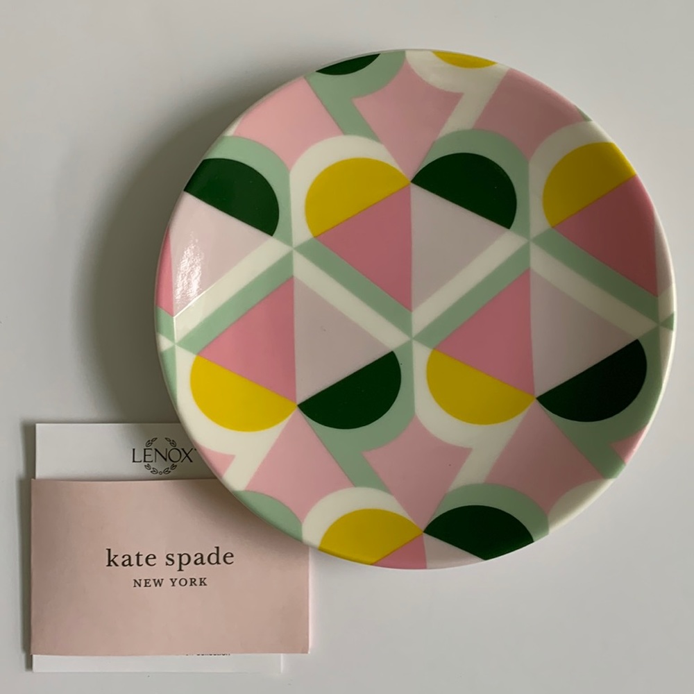 kate spade GEO SPADE TIDBIT PLATES two boxes of two set of four